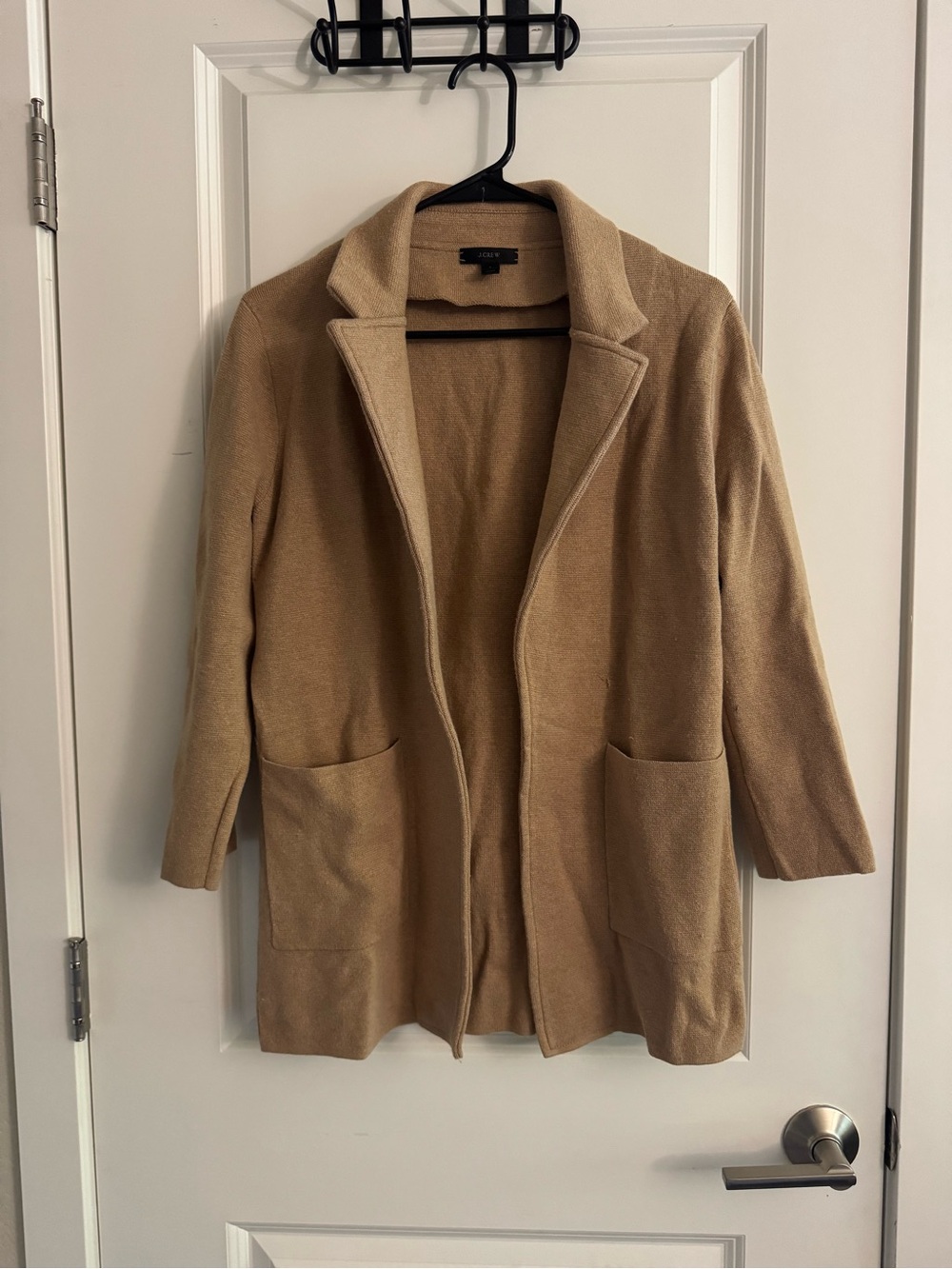 J.Crew Sophie Open-Front Sweater-Blazer Brown
